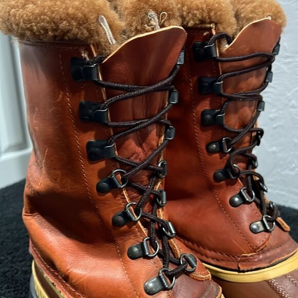 ?? Vintage SOREL KAUFMAN Polar Pac Boots Leather/Rubber/Wool Inserts Sz 6 - EU main image 8